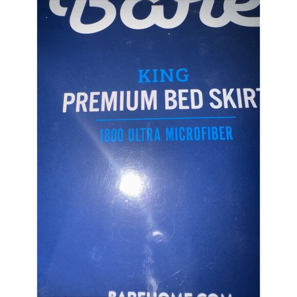 NEW King Bed Skirt Brown/khaki 15-Inch Drop Premium Microfiber Bare Home - Picture 2 of 3